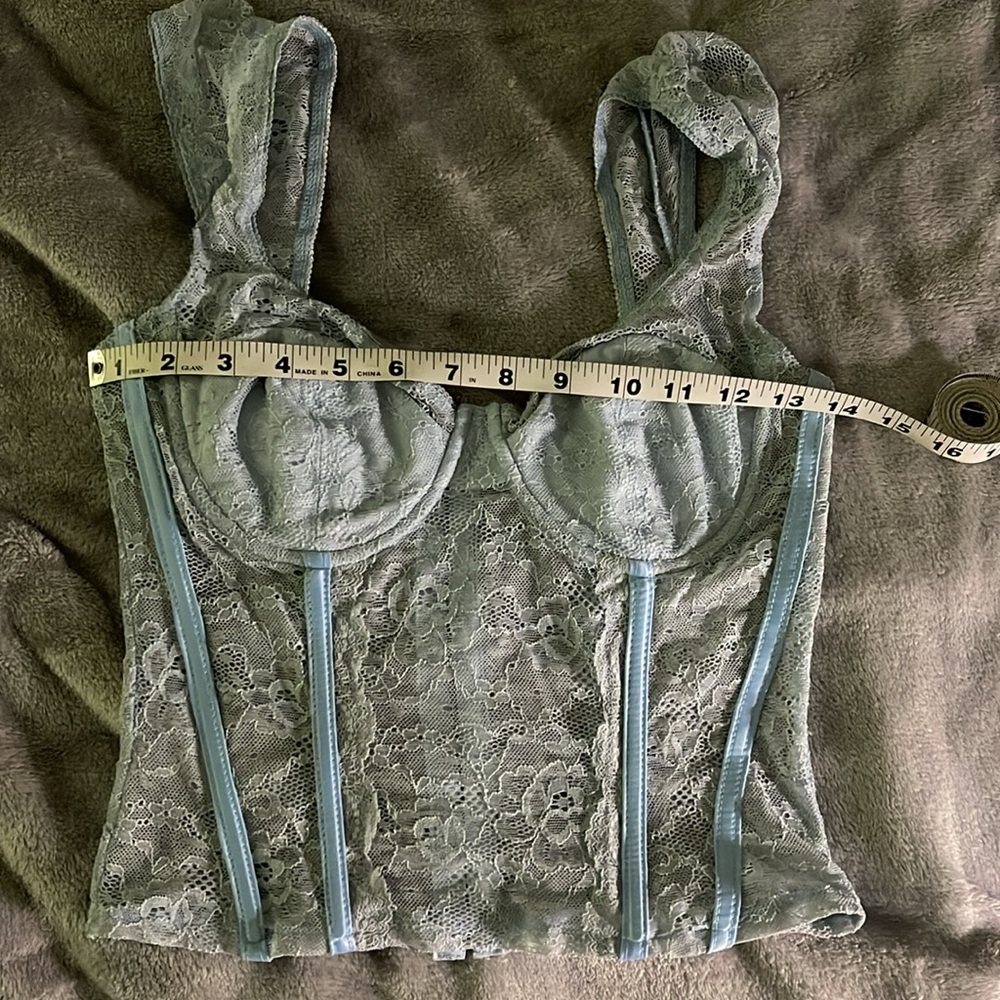 Edikted Light Blue Lace Top - Picture 5 of 6